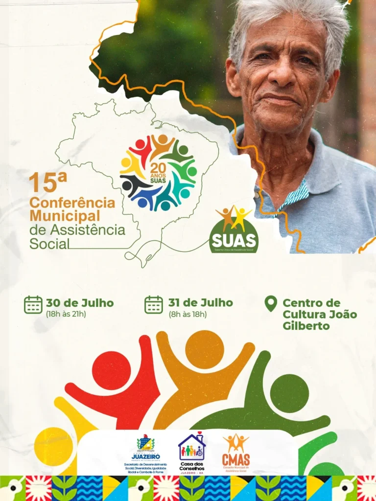 Juazeiro realiza a 15ª Conferência Municipal de Assistência Social nos dias 30 e 31 de julho