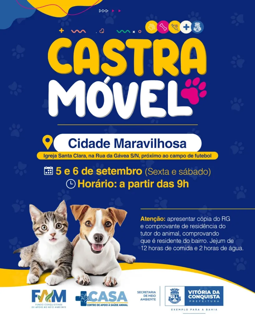 Castramóvel chega ao Cidade Maravilhosa nesta sexta e sábado. A unidade móvel já realizou 1.576 castrações ao todo